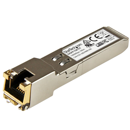 StarTech Juniper EX-SFP-1GE-T Compatible SFP Transceiver Module - 10/100/1000BASE-T~Juniper EX-SFP-1GE-T Compatible SFP Module - 1000BASE-T - SFP to RJ45 Cat6/Cat5e - 1GE Gigabit Ethernet SFP - RJ-45 100m