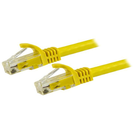 StarTech1.5m CAT6 Ethernet Cable - Yellow CAT 6 Gigabit Ethernet Wire -650MHz 100W PoE RJ45 UTP Network/Patch Cord Snagless w/Strain Relief Fluke Tested/Wiring is UL Certified/TIA