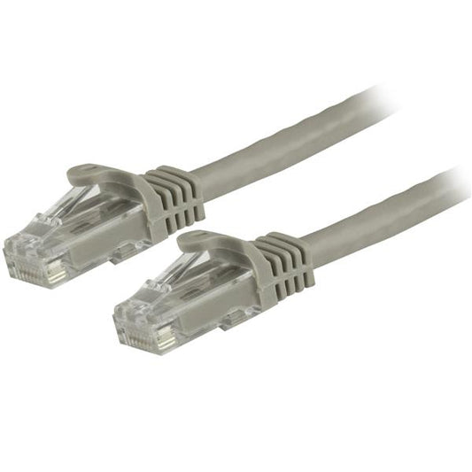 StarTech1.5m CAT6 Ethernet Cable - Grey CAT 6 Gigabit Ethernet Wire -650MHz 100W PoE RJ45 UTP Network/Patch Cord Snagless w/Strain Relief Fluke Tested/Wiring is UL Certified/TIA