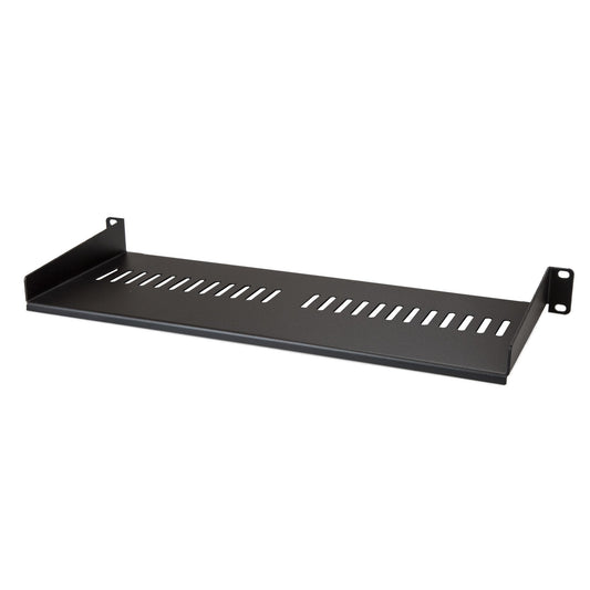 StarTech 1U Server Rack Shelf - Universal Vented Rack Mount Cantilever Tray for 19" Network Equipment Rack & Cabinet - Heavy Duty Steel ‚Äì Weight Capacity 44lb/20kg - 7" Deep Shelf, Black