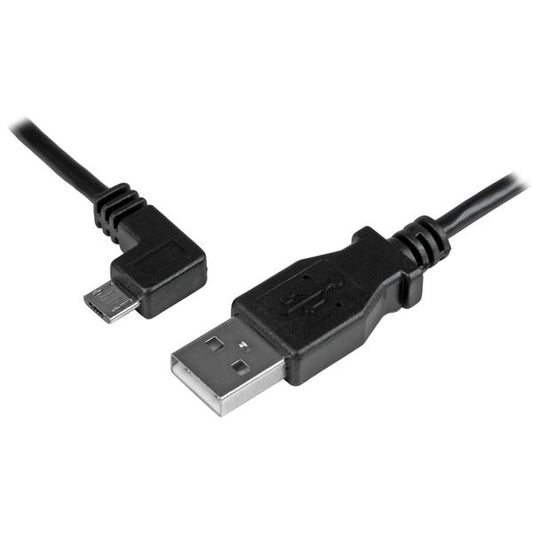 StarTechMicro-USB Charge-and-Sync Cable M/M - Left-Angle Micro-USB - 24 AWG - 0.5 m