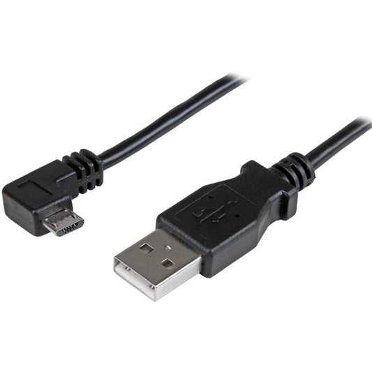 StarTechMicro-USB Charge-and-Sync Cable M/M - Right-Angle Micro-USB - 24 AWG - 0.5 m