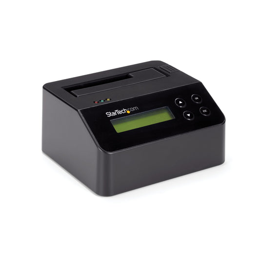 StarTech Single Bay Hard Drive Eraser, Standalone HDD/SSD Sanitizer, 4Kn, USB 3.0 to SATA III (6 Gbps), 9 Erase Modes, LCD Display, Secure Erase Hard Disk Sanitizer Dock, DB-9 Printer Port, TAA Compliant