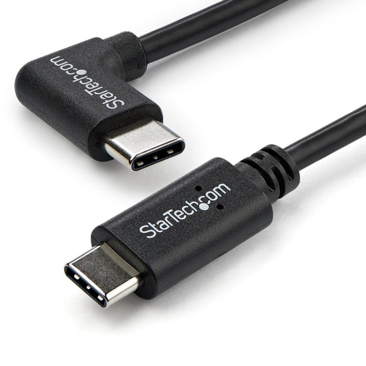StarTechRight-Angle USB-C Cable - M/M - 1 m (3 ft.) - USB 2.0