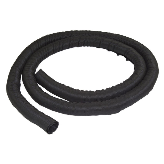 StarTech6.5' (2m) Cable Management Sleeve - Flexible Coiled Cable Wrap - 1.0-1.5" dia. Expandable Sleeve - Polyester Cord Manager/Protector/Concealer - Black Trimmable Cable Organizer