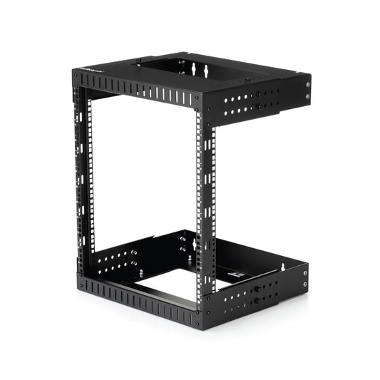StarTech12U 19" Wall Mount Network Rack - Adjustable Depth 12-20" 2 Post Open Frame Server Room Rack for AV/Data/ IT Communication/Computer Equipment/Switch w/Cage Nuts & Screws