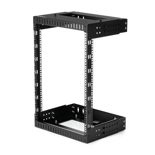 StarTech15U 19" Wall Mount Network Rack - Adjustable Depth 12-20" 2 Post Open Frame Server Room Rack for AV/Data/ IT Communication/Computer Equipment/Switch w/Cage Nuts & Screws