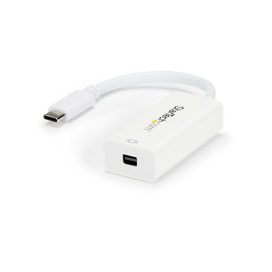 StarTech USB-C to Mini DisplayPort Adapter - 4K 60Hz - White - USB 3.1 Type-C to Mini DP Adapter - Upgraded Version is CDP2MDPEC