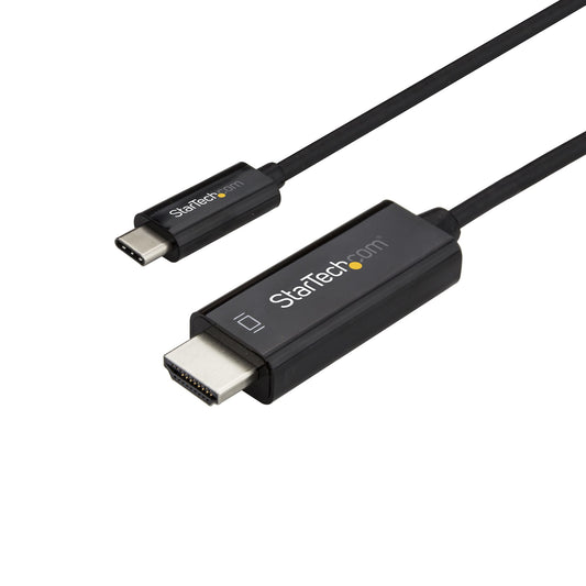 StarTech 3ft (1m) USB C to HDMI Cable - 4K 60Hz USB Type C to HDMI 2.0 Video Adapter Cable - Thunderbolt 3 Compatible - Laptop to HDMI Monitor/Display - DP 1.2 Alt Mode HBR2 - Black