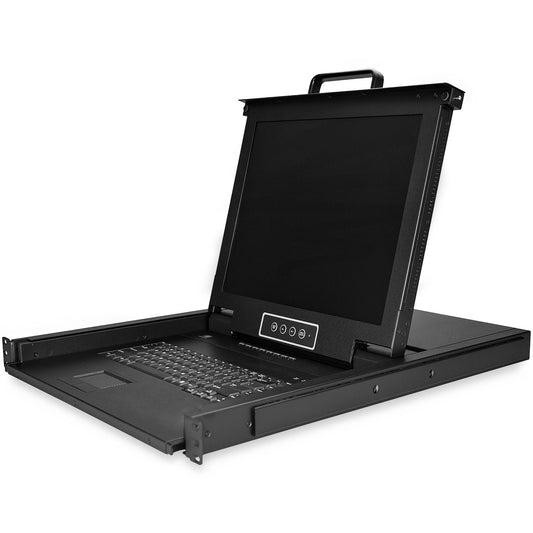 StarTech 8 Port Rackmount KVM Console w/ 6ft Cables - Integrated KVM Switch w/ 17" LCD Monitor - Fully Featured 1U LCD KVM Drawer- OSD KVM - Durable 50,000 MTBF - USB + VGA Support