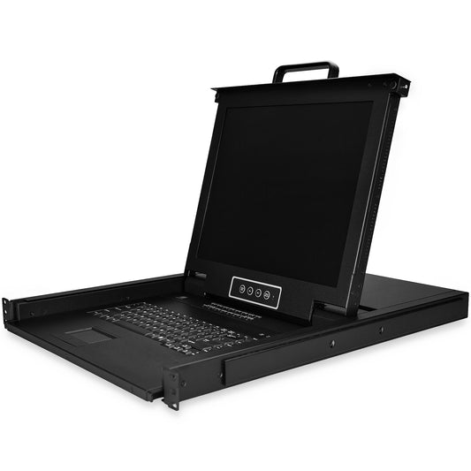 StarTech 16 Port Rackmount KVM Console w/ 6ft Cables - Integrated KVM Switch w/ 17" LCD Monitor - Fully Featured 1U LCD KVM Drawer- OSD KVM - Durable 50,000 MTBF - USB + VGA Support