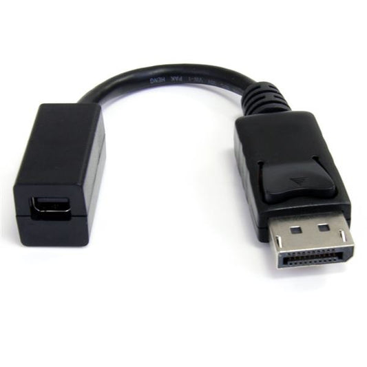 StarTech6in (15cm) DisplayPort to Mini DisplayPort Cable - 4K x 2K UHD Video - DisplayPort Male to Mini DisplayPort Female Adapter Cable - DP Computer to mDP 1.2 Monitor Extension Cable