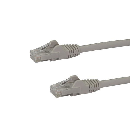 StarTech10m CAT6 Ethernet Cable - Grey CAT 6 Gigabit Ethernet Wire -650MHz 100W PoE RJ45 UTP Network/Patch Cord Snagless w/Strain Relief Fluke Tested/Wiring is UL Certified/TIA