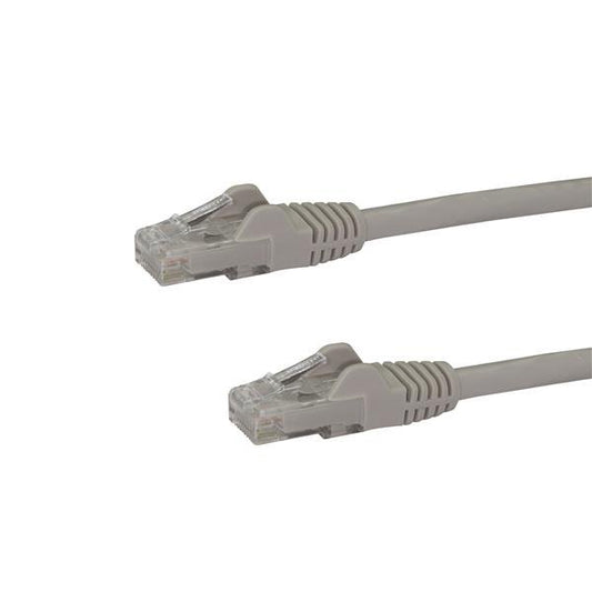 StarTech1m CAT6 Ethernet Cable - Grey CAT 6 Gigabit Ethernet Wire -650MHz 100W PoE RJ45 UTP Network/Patch Cord Snagless w/Strain Relief Fluke Tested/Wiring is UL Certified/TIA