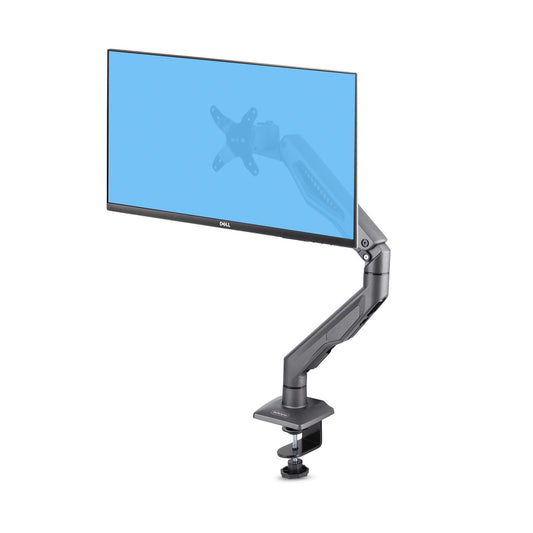 StarTech Desk Mount Monitor Arm, Up To 32" Display, Max 22lb/10kg, VESA 75x75/100x100, C-Clamp, Fully Articulating, Mechanical Spring, TAA-compliant
