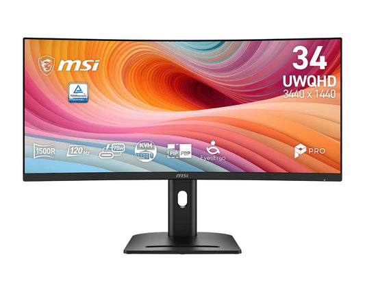 MSI PRO MP341CQPHG E12 computer monitor 86.4 cm (34") 3440 x 1440 pixels UltraWide Quad HD Black