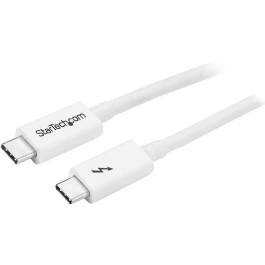StarTechThunderbolt 3 Cable - 20Gbps - 1m - White - Thunderbolt, USB, and DisplayPort Compatible