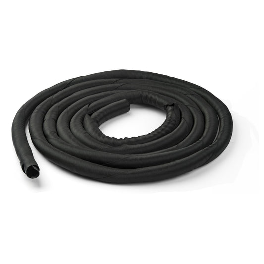 StarTech 15' (4.6m) Cable Management Sleeve - Flexible Coiled Cable Wrap - 1.0-1.5" dia. Expandable Sleeve - Polyester Cord Manager/Protector/Concealer - Black Trimmable Cable Organizer