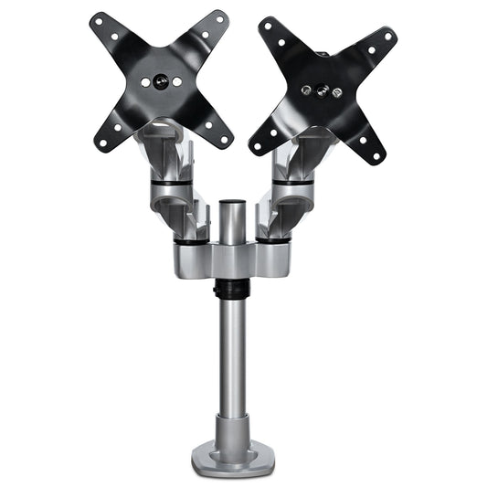 StarTech Desk Mount Dual Monitor Arm - Premium Articulating Monitor Arm - up to 30‚Äù VESA Mount Displays - Height Adjustable Monitor Mount - Rotate/Tilt/Swivel - Clamp/Grommet - Silver