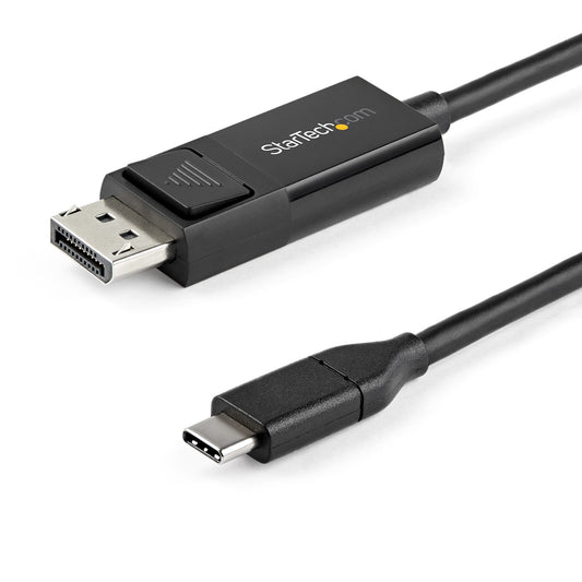 StarTech 3ft (1m) USB C to DisplayPort 1.2 Cable 4K 60Hz - Bidirectional DP to USB-C or USB-C to DP Reversible Video Adapter Cable - HBR2/HDR - USB Type C/TB3 Monitor Cable