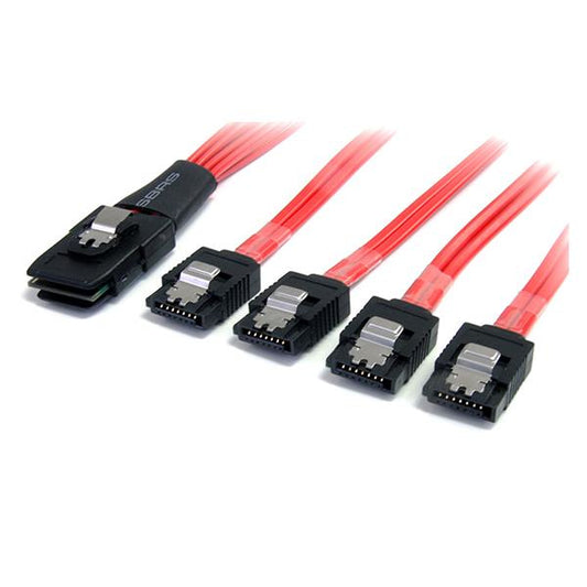 StarTech50cm Serial Attached SCSI SAS Cable - SFF-8087 to 4x Latching SATA