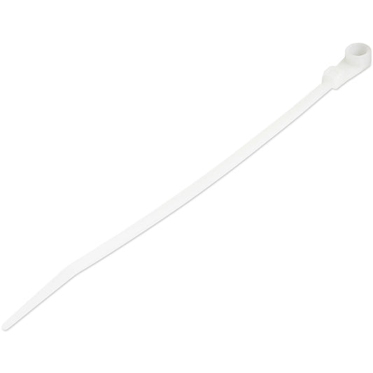 StarTech 6"(15cm) Cable Ties with Mounting Hole - 1/8"(3mm) wide, 1-1/2"(40mm) Bundle Dia. 40lb(18kg) Tensile Strength, Nylon 66 Self Locking Ties w/Screw Hole, UL Listed, 100 Pack
