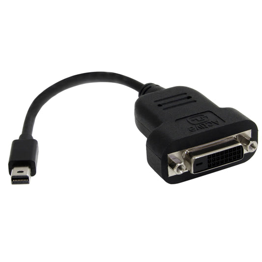 StarTech Mini DisplayPort to DVI Adapter - Active Mini DisplayPort to DVI-D Adapter Converter - 1080p Video - mDP or Thunderbolt 1/2 Mac/PC to DVI Monitor Dongle, mDP to DVI Single-Link