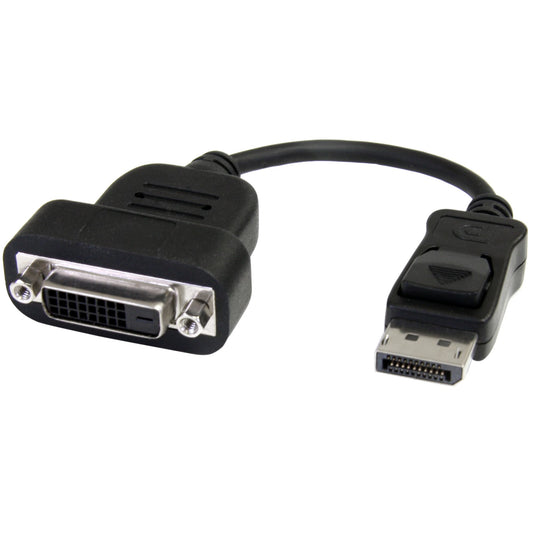 StarTech DisplayPort to DVI Adapter - Active DisplayPort to DVI-D Adapter/Video Converter 1080p - DP 1.2 to DVI Monitor Cable Adapter Dongle - DP to DVI Adapter - Latching DP Connector
