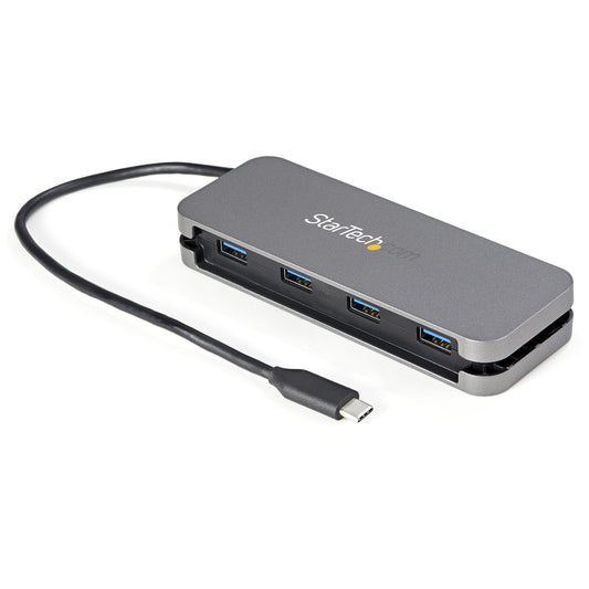 StarTech ~4 Port USB C Hub - 4x USB-A - USB 3.0 Type-C Hub - USB 3.2 Gen 1 (5Gbps) - Bus Powered Portable USB-C to USB-A Adapter Laptop Hub - 11.2" (28.5cm) Cable w/ Cable Management