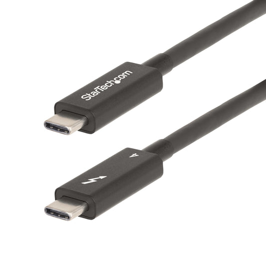 StarTech6ft (2m) Active Thunderbolt 4 Cable, 40Gbps, 100W Power Delivery, 4K/8K Video, Intel-Certified Thunderbolt Cable - Compatible w/ USB4/Thunderbolt 4/ USB 3.2/ USB Type-C/DisplayPort/Thunderbolt 3