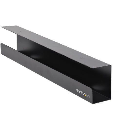 StarTech Under Desk Cable Management Tray - Office/Standing Desk Cable Tray Organizer - Desk/Table Mount Holder for Cords/Wire/Power Strip - Computer Cable Manager - 23-1/2"L x 4-1/2"D