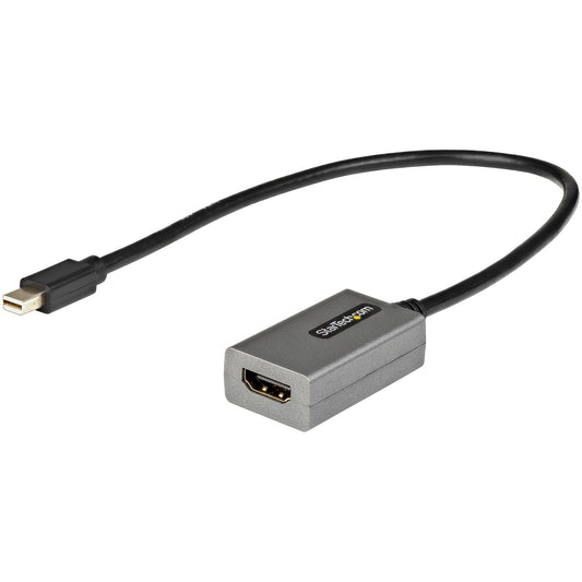 StarTech Mini DisplayPort to HDMI Adapter - mDP to HDMI Adapter Dongle - 1080p - Mini DisplayPort 1.2 to HDMI Monitor/Display - Mini DP to HDMI Video Converter - 12" Long Attached Cable - Upgraded Version of MDP2HDMI