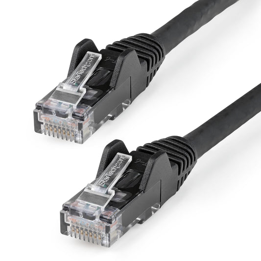 StarTech 15m CAT6 Ethernet Cable - LSZH (Low Smoke Zero Halogen) - 10 Gigabit 650MHz 100W PoE RJ45 10GbE UTP Network Patch Cord Snagless with Strain Relief - Black, CAT 6, ETL Verified, 24AWG