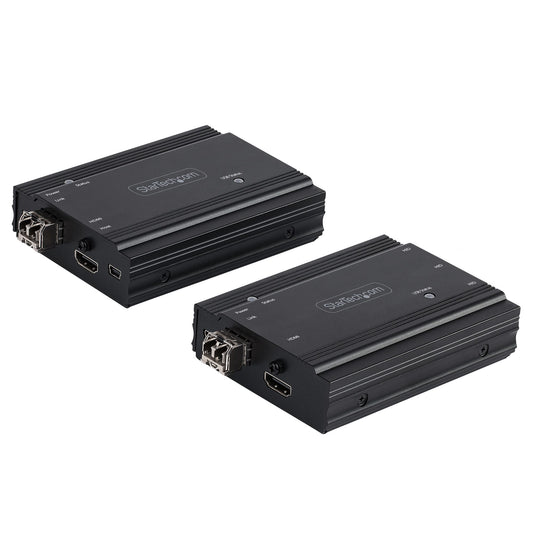 StarTech 4K HDMI KVM Extender over Fiber - HDMI Video & USB Remote KVM Switch/Console Extender - up to 984ft/300m (MultiMode) - 2x 10G MMF SFP+ modules - KVM Extension Kit (TX/RX)