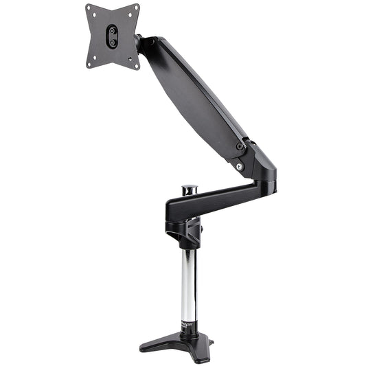StarTechDesk Mount Monitor Arm for Single VESA Display up to 32" or 49" Ultrawide 8kg/17.6lb - Full Motion Articulating & Height Adjustable - C-Clamp, Grommet - Single Monitor Arm