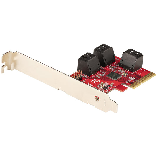 StarTechSATA PCIe Card - 6 Port PCIe SATA Expansion Card - 6Gbps - Low/Full Profile - Stacked SATA Connectors - ASM1166 Non-Raid - PCI Express to SATA Converter