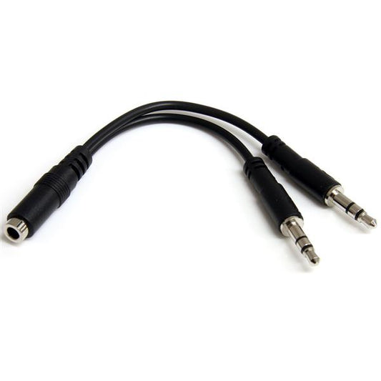 StarTech3.5mm 4 Position to 2x 3 Position 3.5mm Headset Splitter Adapter - F/M