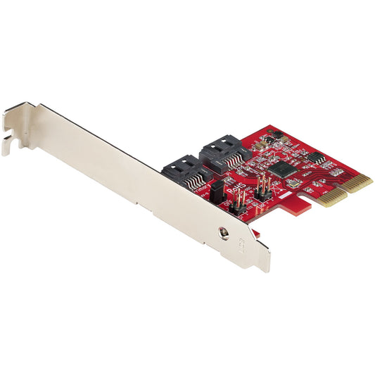 StarTechSATA PCIe Card - 2 Port PCIe SATA Expansion Card - 6Gbps - Full/Low Profile - PCI Express to SATA Adapter/Controller - ASM1062R SATA RAID - PCIe to SATA Converter