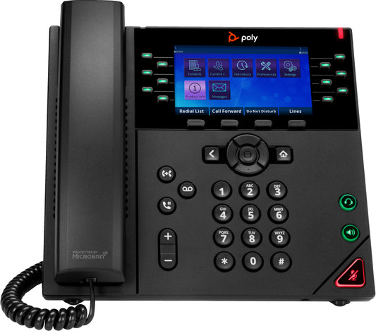 Poly OBi VVX 450 12-Line IP Phone and PoE-enabled with Power Supply