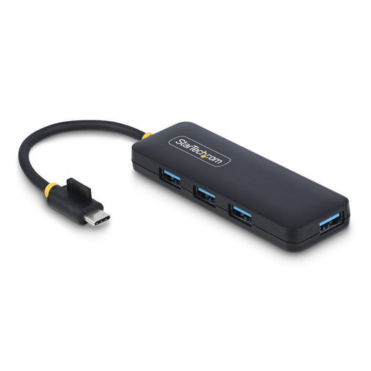 StarTech4-Port USB-C Hub, 5Gbps, USB-C to 4x USB-A, Bus Powered, Small Travel Mini Hub, Multi-Port USB 3.0 Splitter, Portable Hub, Overcurrent Protection
