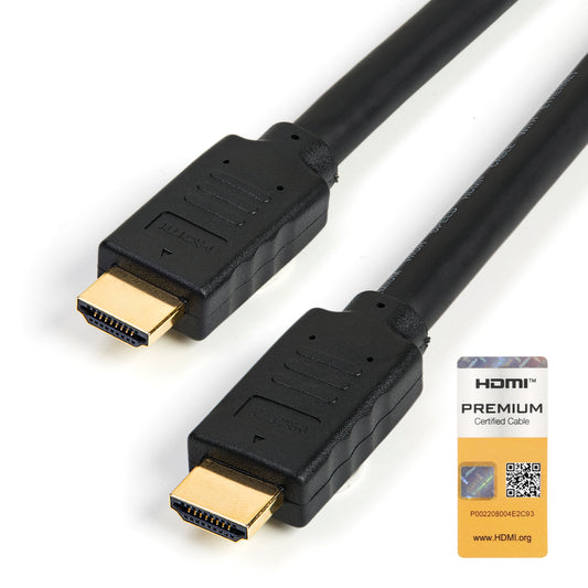StarTech 15ft (5m) Premium Certified HDMI 2.0 Cable with Ethernet - High Speed Ultra HD 4K 60Hz HDMI Cable HDR10 - Long HDMI Cord (Male/Male Connectors) - For UHD Monitors, TVs, Displays