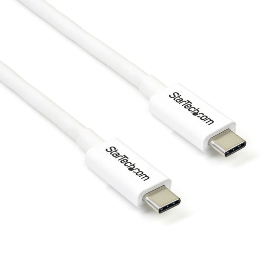 StarTechThunderbolt 3 Cable - 20Gbps - 2m - White - Thunderbolt, USB, and DisplayPort Compatible