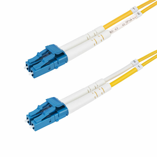 StarTech.com 20m (65.6ft) LC to LC (UPC) OS2 Single Mode Duplex Fiber Optic Cable, 9/125µm, 100G, Bend Insensitive, Low Insertion Loss - LSZH Fiber Jumper Cord