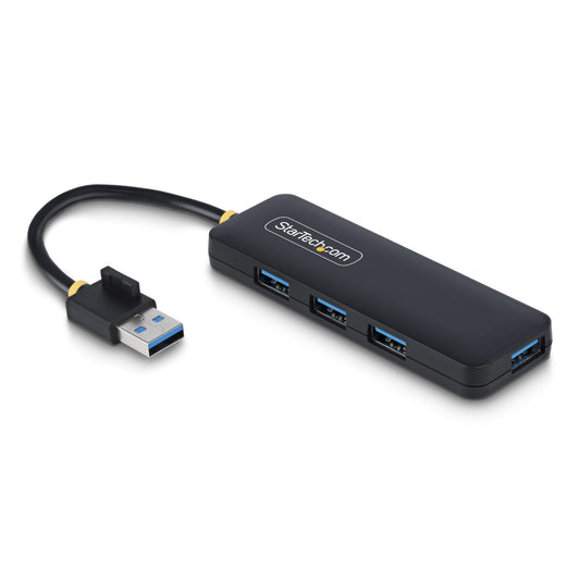 StarTech4-Port USB-A Hub, 5Gbps, Bus Powered, Small Travel Mini USB Hub, Multi-Port USB 3.0 Splitter, Portable USB Hub, Overcurrent Protection (OCP)