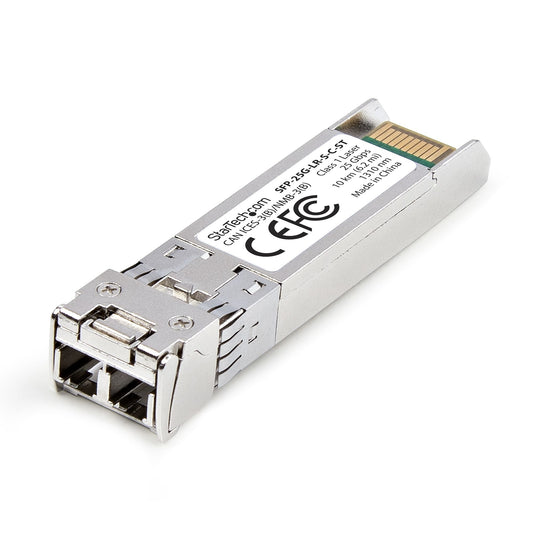 StarTechCisco SFP-25G-SR-S Compatible SFP28 Module, 25Gbps Multimode Fiber (MMF), 100m (328ft), LC Connector, 850nm, MSA 25 Gigabit Optical Transceiver