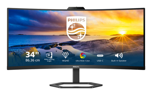 Philips 5000 series 34E1C5600HE/75 LED display 86.4 cm (34") 3440 x 1440 pixels Wide Quad HD LCD Black