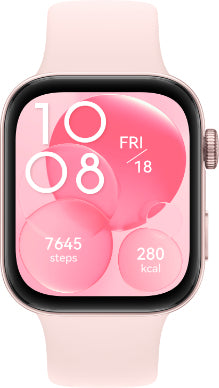 Huawei WATCH Fit 3 4.62 cm (1.82") AMOLED Digital 408 x 480 pixels Touchscreen Pink Wi-Fi GPS (satellite)